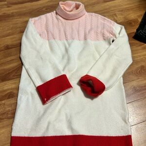 Colorblock Turtleneck Sweater